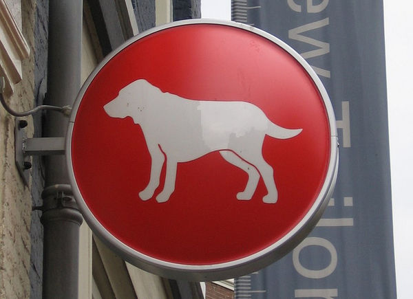 世界にある犬に関する看板・サイン